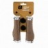 Manopole ergonomiche in stoffa marrone 127mm - 2 - Manopole - 8055320653636