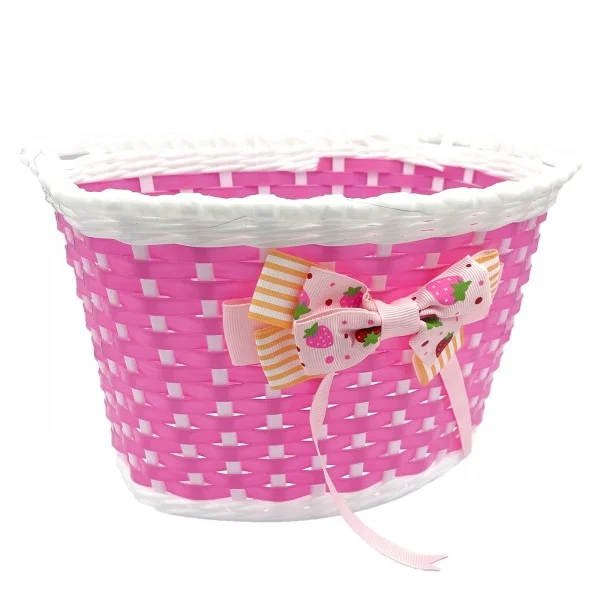 Cestino bimba in plastica rosa - 1 - Cestini - 