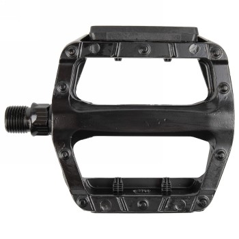 Pedal fijo a10, cuerpo de aluminio, con reflector, con marca de prueba dts., negro, oem - 4