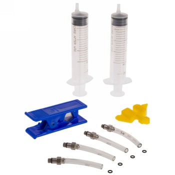 Maintenance set for disc brakes bleedbox, m-wave, consisting of 2 x 25 ml syringes, m5 adapter and m6 adapter, 4 x o-rings each 