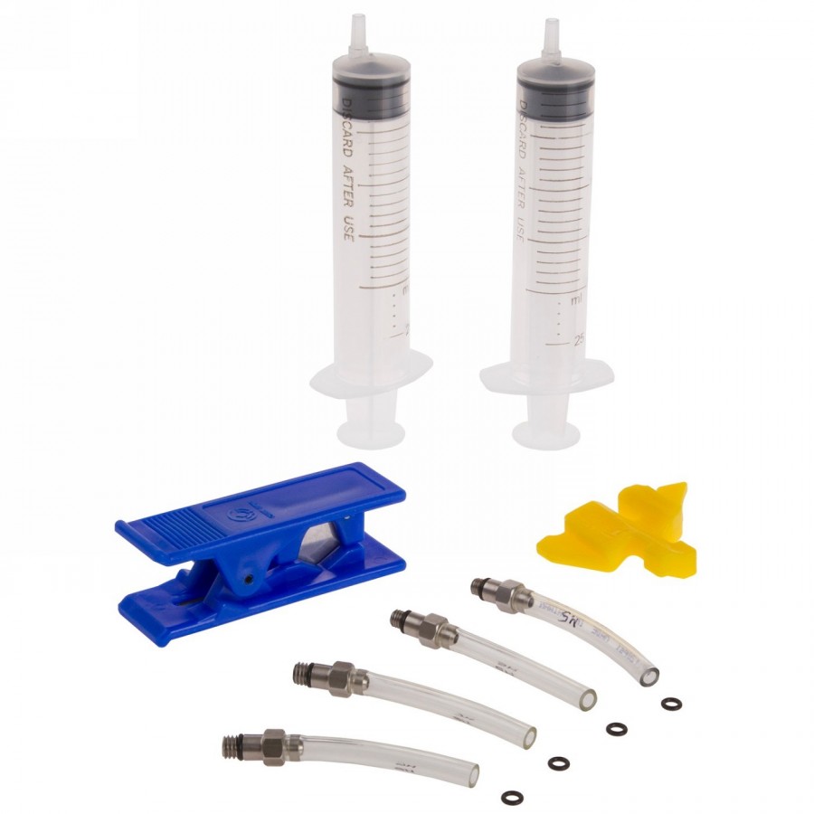 Maintenance set for disc brakes bleedbox, m-wave, consisting of 2 x 25 ml syringes, m5 adapter and m6 adapter, 4 x o-rings each 