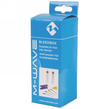 Juego de mantenimiento para purgador de frenos de disco, m-wave, compuesto por 2 jeringas de 25 ml, adaptador m5 y adaptador m6,