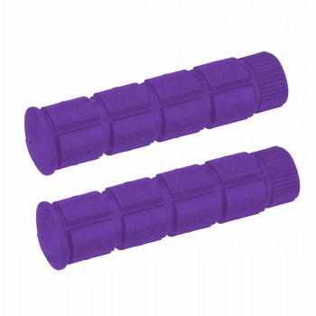 Purple single speed v-grip grips - 1