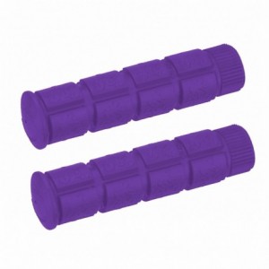 Purple single speed v-grip grips - 1