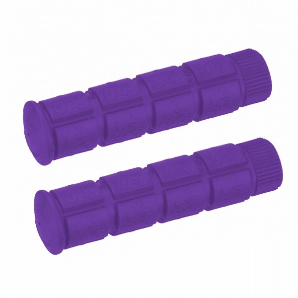 Purple single speed v-grip grips - 1