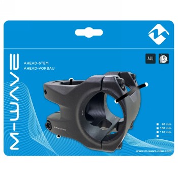 Ahead stem st-m4.1, al-6061 forged, length: 50mm, angle: 0°, clamp height: 43 mm, black, for handlebar diameter 31.8 mm, - 2