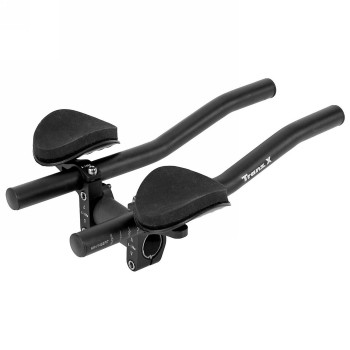 Triathlon attachment tranz x, aluminium, black, for 31.8 mm handlebars, with adapter for 25.4 mm, adjustable armrest width, - 1