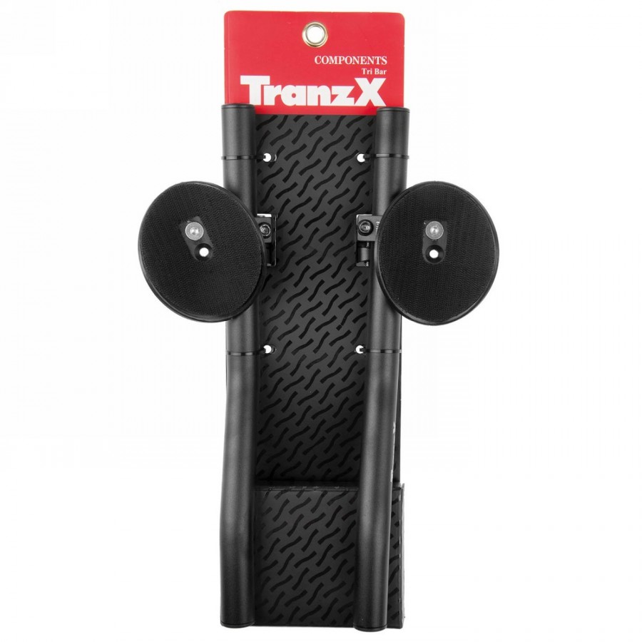 Accesorio de triatlón tranz x, aluminio, negro, para manillares de 31,8 mm, con adaptador para 25,4 mm, anchura de apoyabrazos a