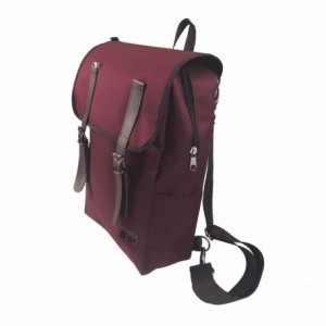 Burgundy ekletic b-urban backpack with luggage rack - 2