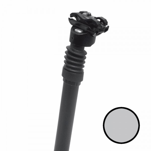 Suspension seatpost 27,2x300mm in silver aluminum - offset: 20mm - 1