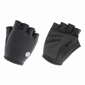 Gel sport half finger gloves in lycra 190gr black size s - 1