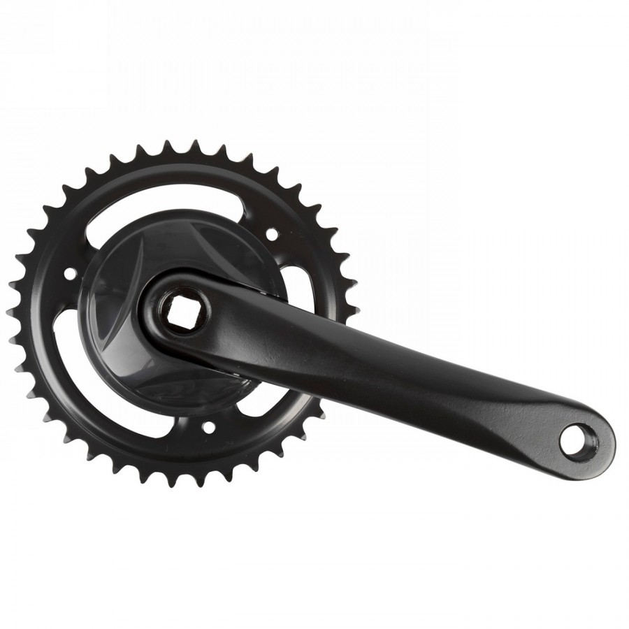 Crankset, 1/2x3/32', 1-speed, 170 mm aluminium crank, steel chainring 38 t., jis rotated 45°, black, mv - 1