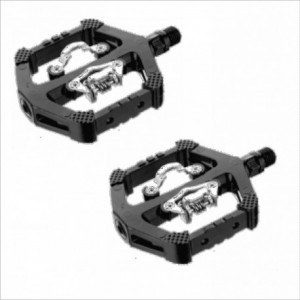 Spin bike dual function pedals with footrests - 2