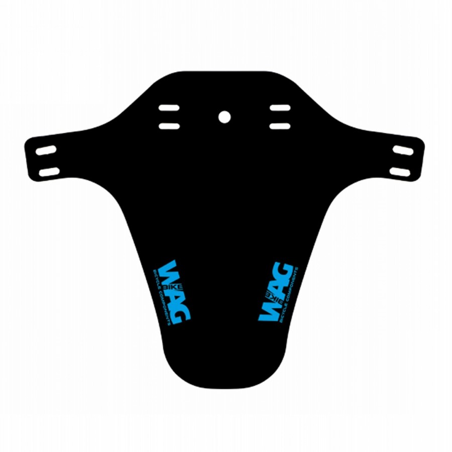 Front mudguard for black fork with light blue logo - 1