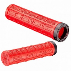 Grizips 32mm grips in red dual density non-slip rubber - 1