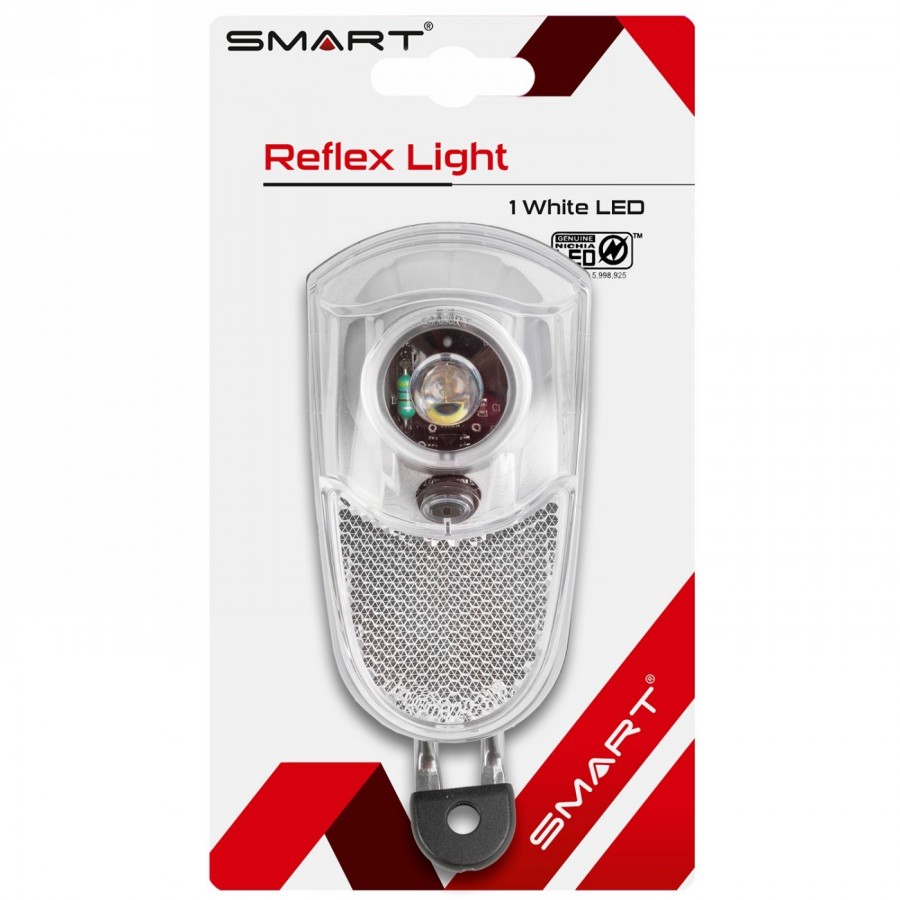 Headlamp, smart, 1 white led, with reflector, with on and off switch, with batteries, on card - 2