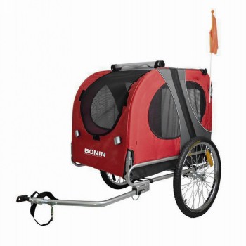 CHARIOT PORTE-ANIMAUX NPET ROUGE/GRIS '20 - 1