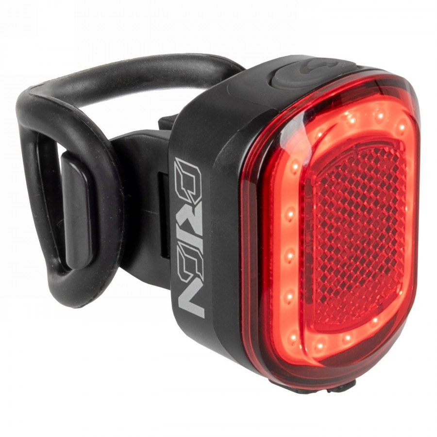 Luz trasera usb orion, 50-10 lúmenes, con reflector integrado, 5 funciones: 2 x fija / 3 x intermitente, memoria de modos, con -