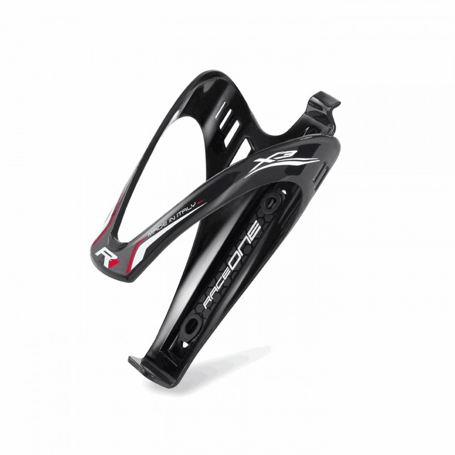 Bottle cage x3 in black polycarbonate glossy finish - 1