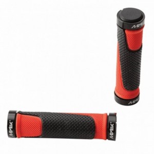 Bicolor black/red grips with double collar - 1