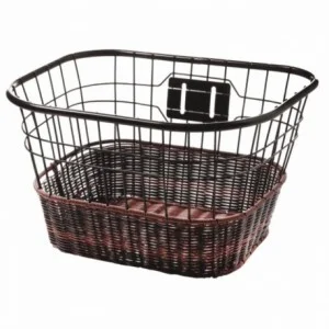 Front basket with base in plasticized wicker connection not included - 1