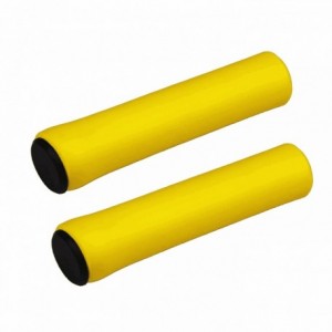 Manopole mtb in silicone gialle 130mm - 1 - Manopole - 