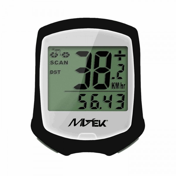 Lampo compteur de vélo 9 fonctions noir/blanc - avec fil - 1