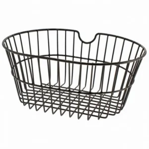Large black oval mesh basket - 1