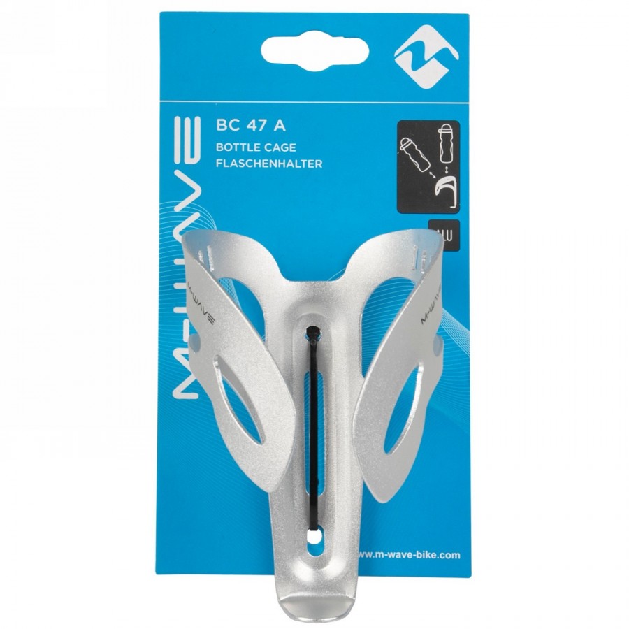 Portabotellas M-wave, aluminio, plata, 47 g, en tarjeta - 4