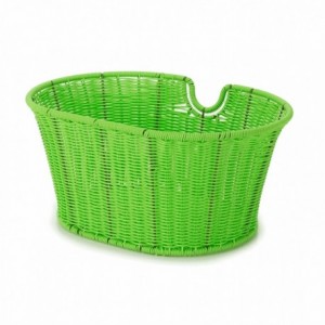 Front basket plastified oval green - 1