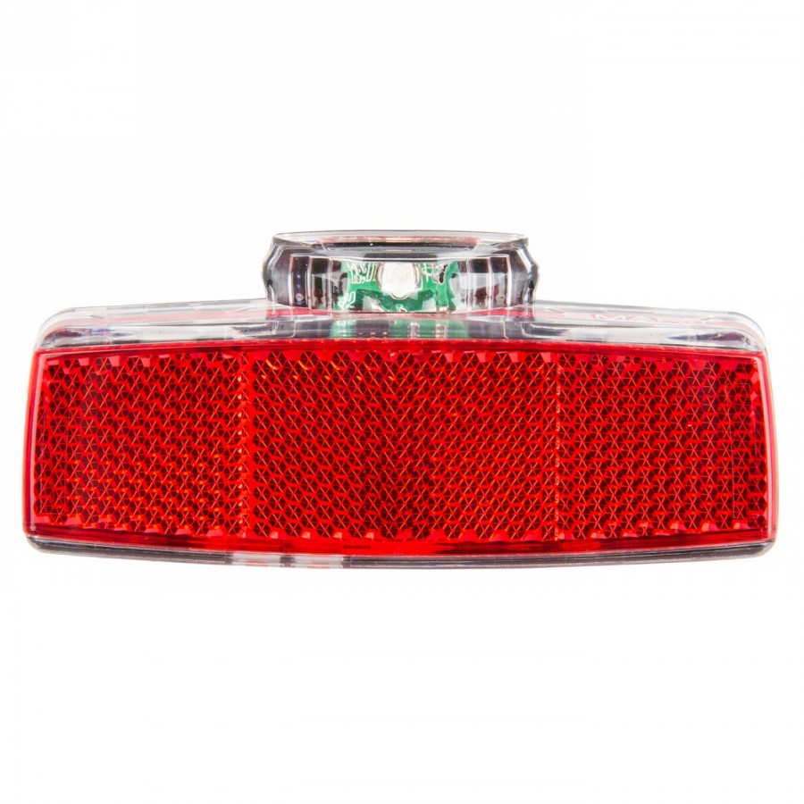 Smart luggage carrier rear light for dynamo, with 1 led, condenser parking light function, with german test mark, 80 mm installa