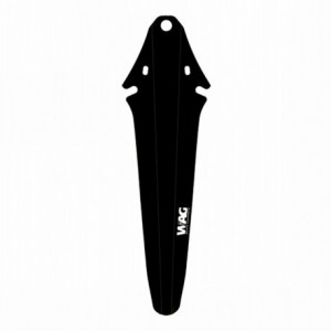 Black preformed saddle attachment rear mudguard with white logo - 1