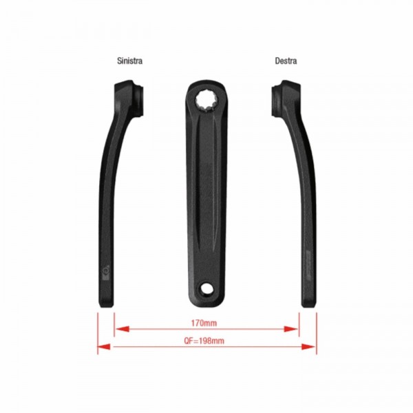 Pair of e-bike cranks ck-320 gen3 155mm - 1