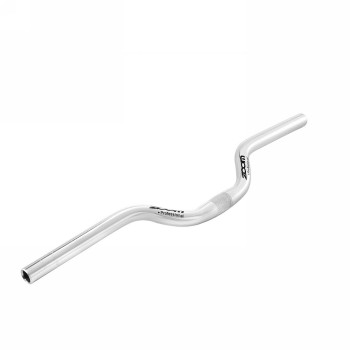 Aluminum handlebar 580mm rise 60mm silver 25.4mm - 1