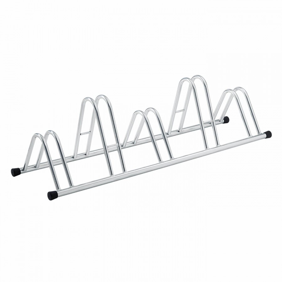 Rack 128x42cm x height: 38cm 5 places in silver steel - 1