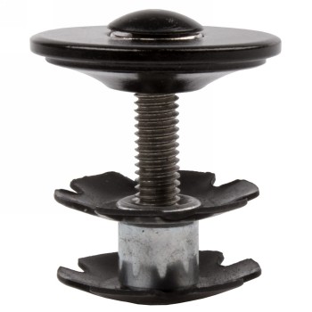 Steering series cap/claw/head in aluminum/bolt, 1.1/8', anodized black, mv - 1