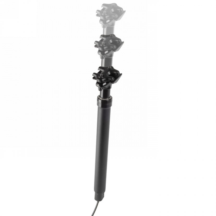 Telescopic seatpost for internal cable routing, diameter 31.6 mm, travel 150 mm (continuously adjustable), black, incl - 2