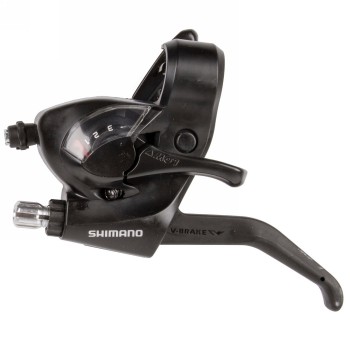 Shimano ST-EF41-L brake and gear lever, left, 3 speed, 1800 mm internal, EZ-Fire Plus, 2F-steel/resin, for V-brake, black - 1