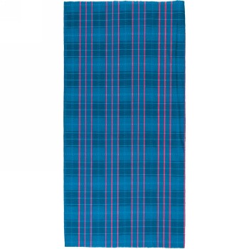 Neck/head scarf, 'blue red checkered', on m-wave paper - 1