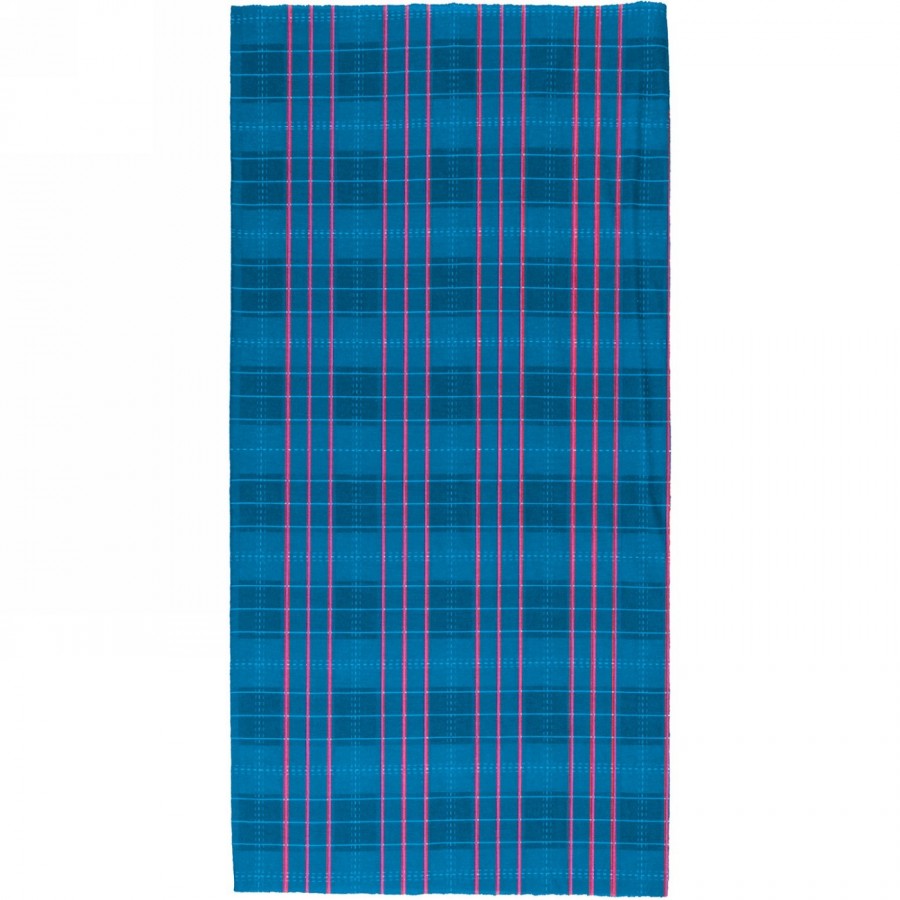 Neck/head scarf, 'blue red checkered', on m-wave paper - 1