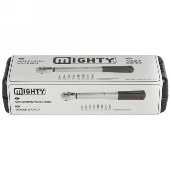 clé dynamométrique mighty, 1/4', 2-24 nm, inbus 3/4/5/6/8/10 avec adaptateur supplémentaire de 5mm et t20 + t25 + t30 torx, box 