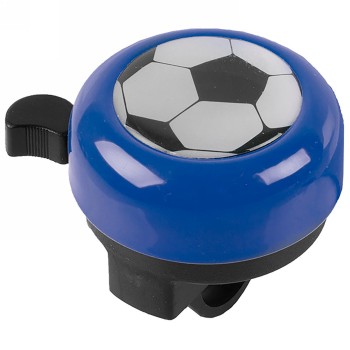 Children's bell, steel lid, plastic base with 2 screws, with 3D sticker, football design - 1