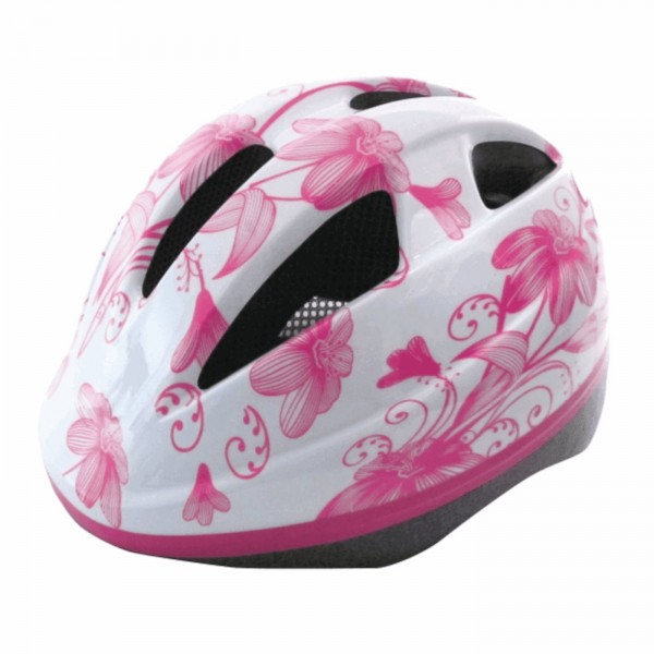 Casco out-mould bambina grafica fiorata taglia 52-56cm - 1 - Caschi - 8059796065870