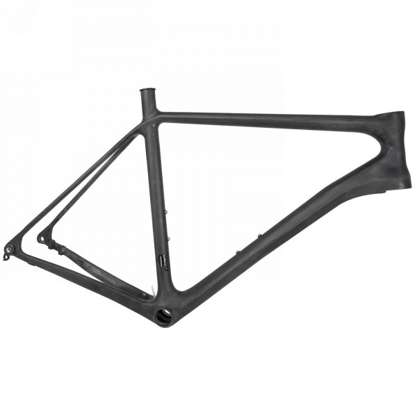 Cuadro de carretera 700c plano, ud-carbono sin pintar, 61 cm, con soporte de freno de disco flat mount, di2 ready, cableado inte