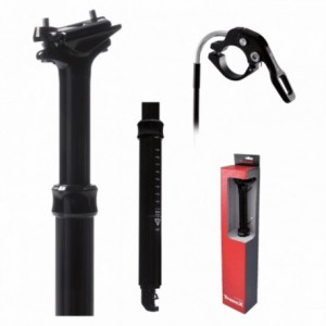 Dropper seatpost 31.6x420mm, 125mm travel, internal cable routing. adjustable air pressure. black colour. - 1