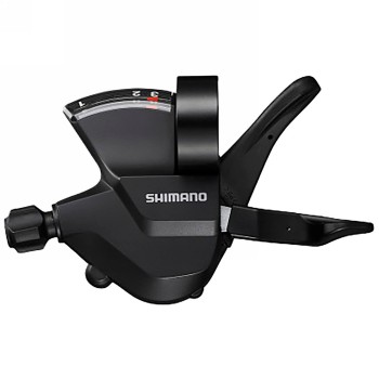 levier de vitesse, shimano sl-m315-l, gauche, 3-speed rapidfire plus 1800mm intérieur, w/ optical gear display, oem - 1