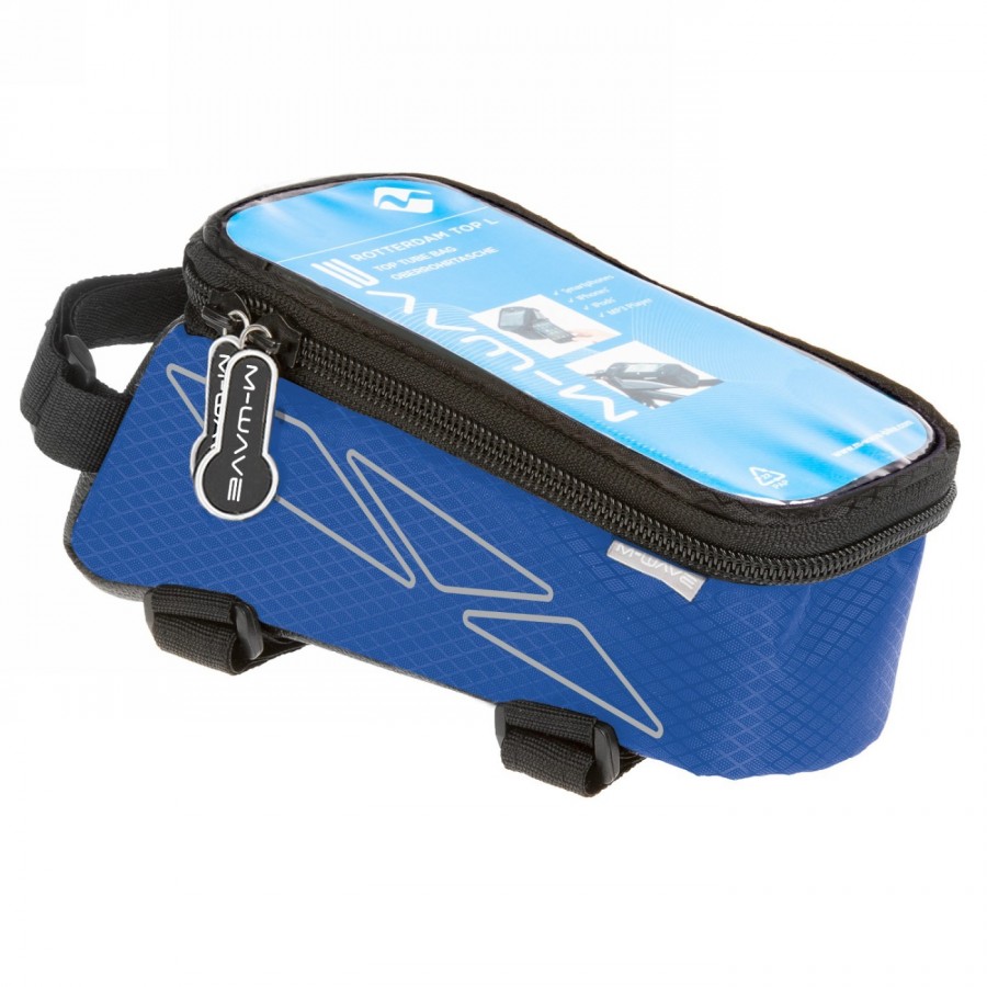 Borsa per tubo superiore per smartphone 'm-wave rotterdam top', blu, fissaggio con 3 chiusure in velcro - 1 - Borse e bauletti -