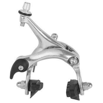 Road bike brake body, vr+hr, aluminium, 38-50 mm, with 2 pivot points, silver polished, mv - 1