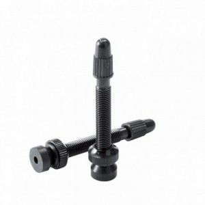 Tubeless presta valve length: 45mm threaded black - 1