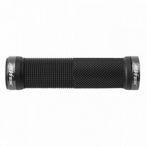 Mtb lockring rubber grips with black double locking - 1